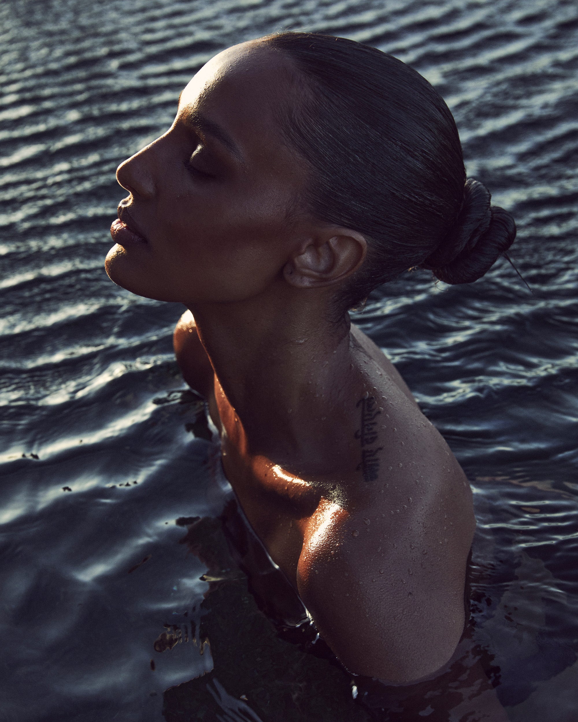 Brunel Beauty Renewal Body Oil on Model